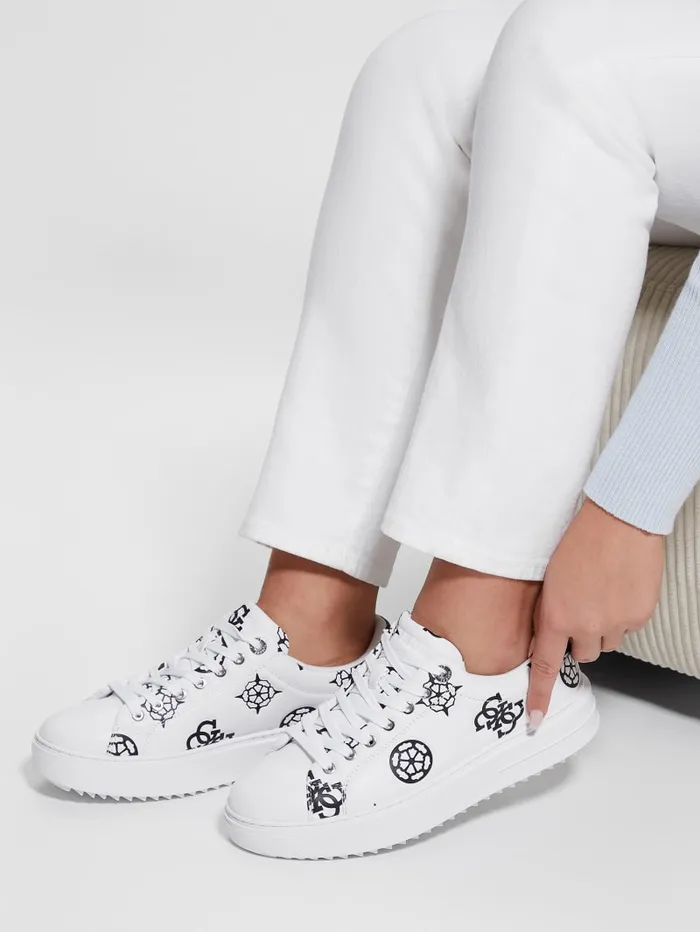GUESS Sale Denesa Peony LowTop Sneakers Black 8211 Women