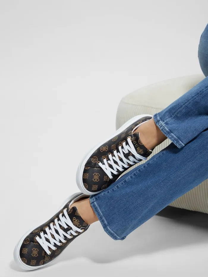 GUESS Sale Denesa Peony LowTop Sneakers Black 8211 Women
