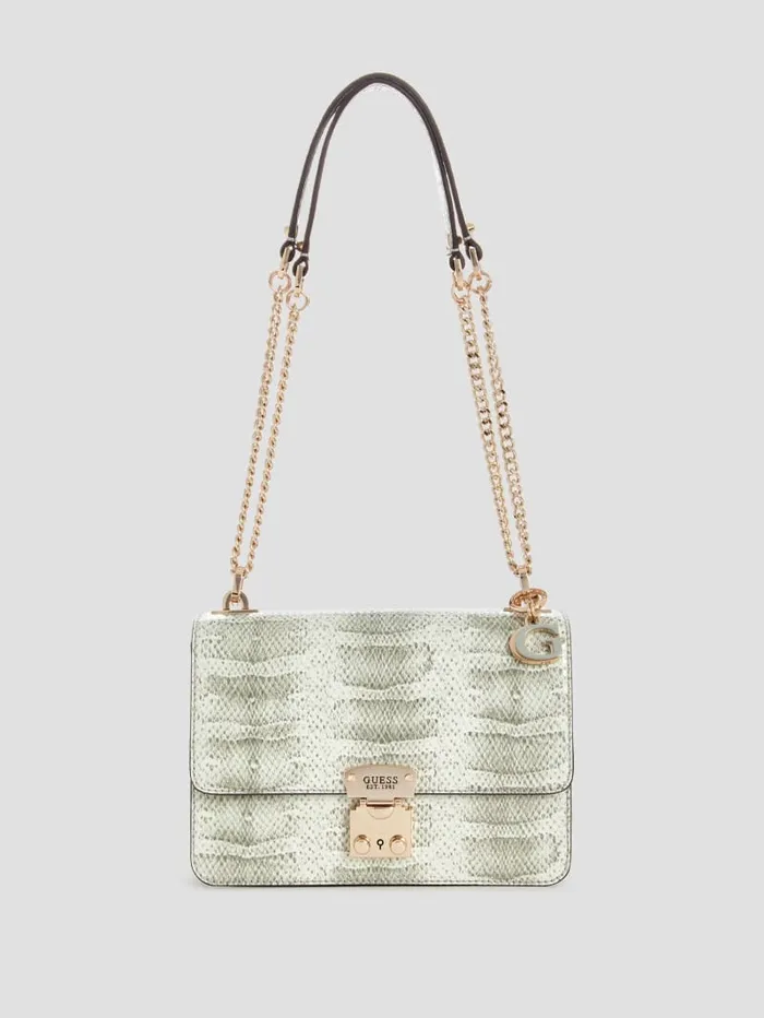 GUESS Sale Eliette Snakeskin Convertible Crossbody Colors 8211 Women