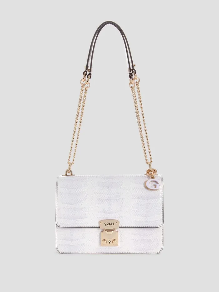 GUESS Sale Eliette Snakeskin Convertible Crossbody Colors 8211 Women