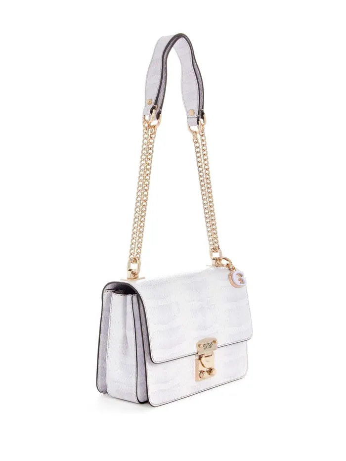 GUESS Sale Eliette Snakeskin Convertible Crossbody Colors 8211 Women