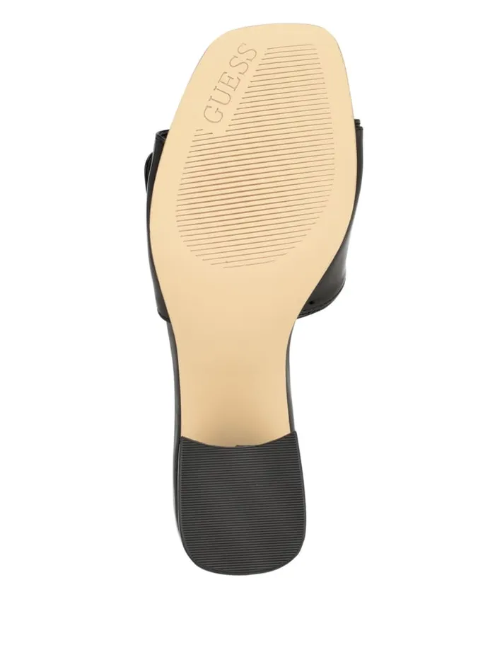 GUESS Sale Gallai Block Heel Mules White 8211 Women