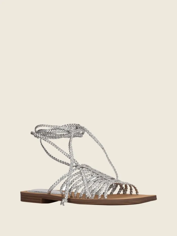 GUESS Sale Rayana Strappy LaceUp Sandals Orange 8211 Women