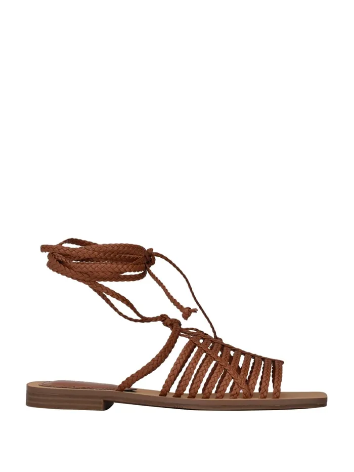 GUESS Sale Rayana Strappy LaceUp Sandals Orange 8211 Women
