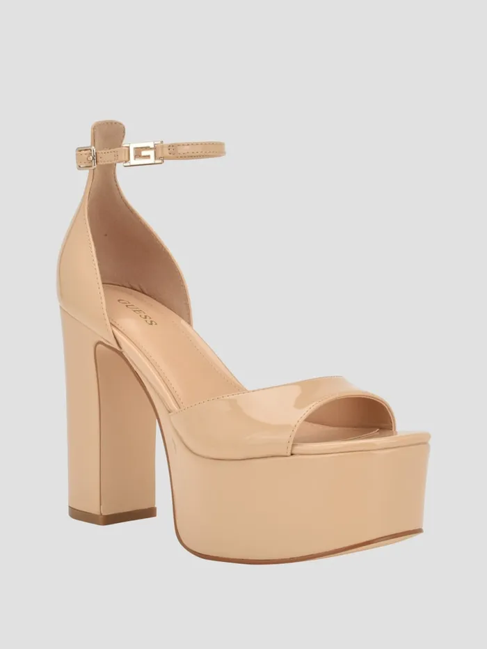 GUESS Sale Selima Platform Heels Beige 8211 Women
