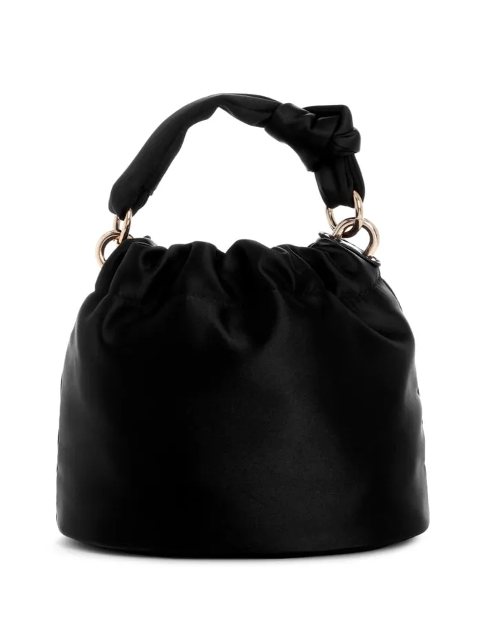 GUESS Sale Twiller Top Handle Pouch Bag Black 8211 Women
