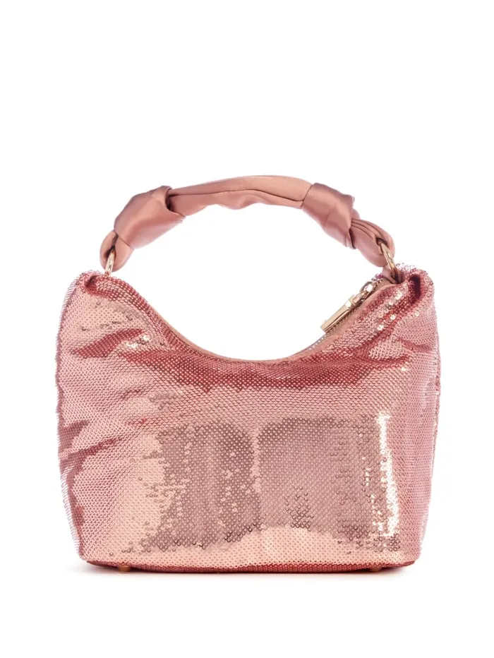 GUESS Sale Velina Sequin Hobo Bag Gold 8211 Women
