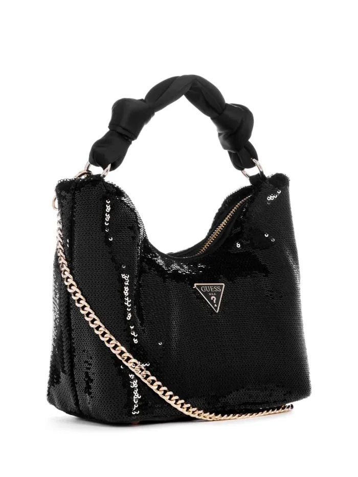 GUESS Sale Velina Sequin Hobo Bag Gold 8211 Women