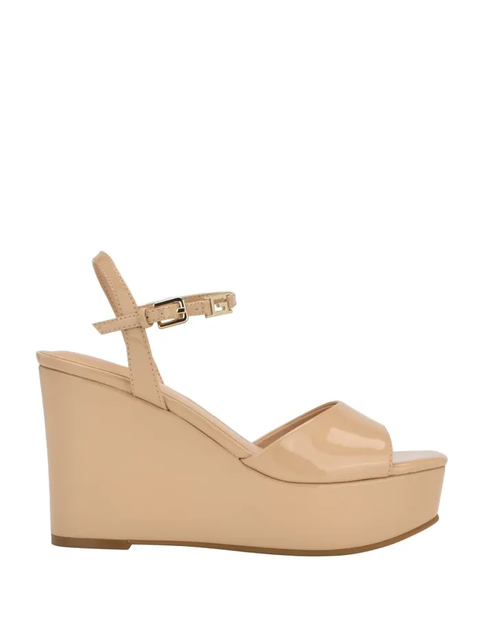 GUESS Sale Zione Patent Wedges Black 8211 Women