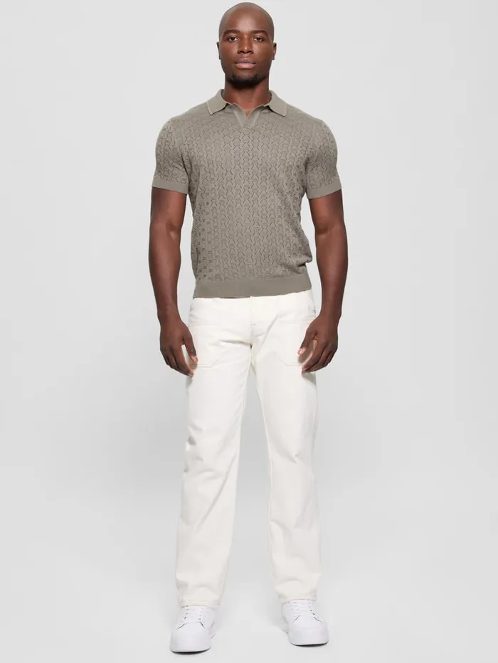 GUESS Shirts Eco Brian Pointelle Polo Black 8211 Men