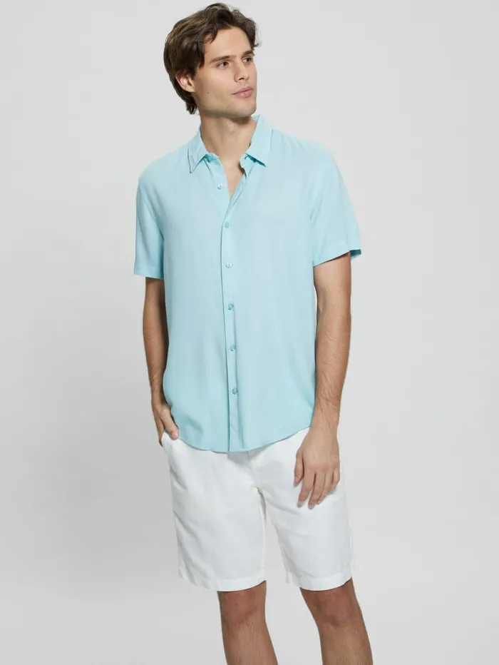 GUESS Shirts Eco Solid Shirt Beige 8211 Men