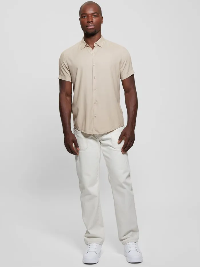 GUESS Shirts Eco Solid Shirt Beige 8211 Men