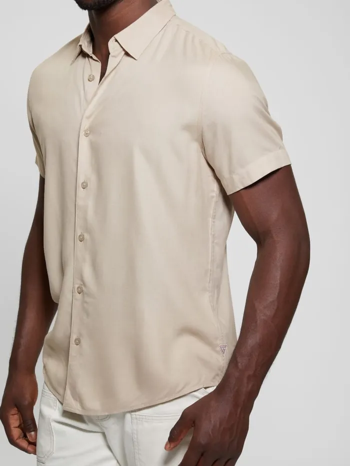 GUESS Shirts Eco Solid Shirt Beige 8211 Men
