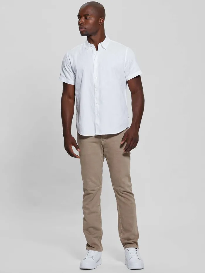 GUESS Shirts Parker Dobby Shirt Blue 8211 Men