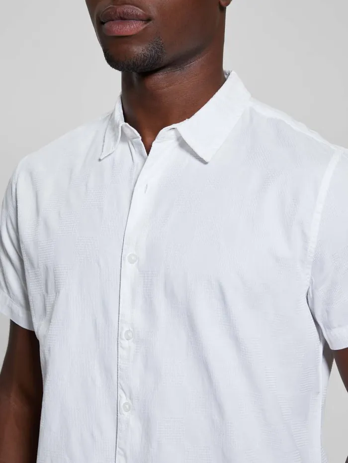 GUESS Shirts Parker Dobby Shirt Blue 8211 Men