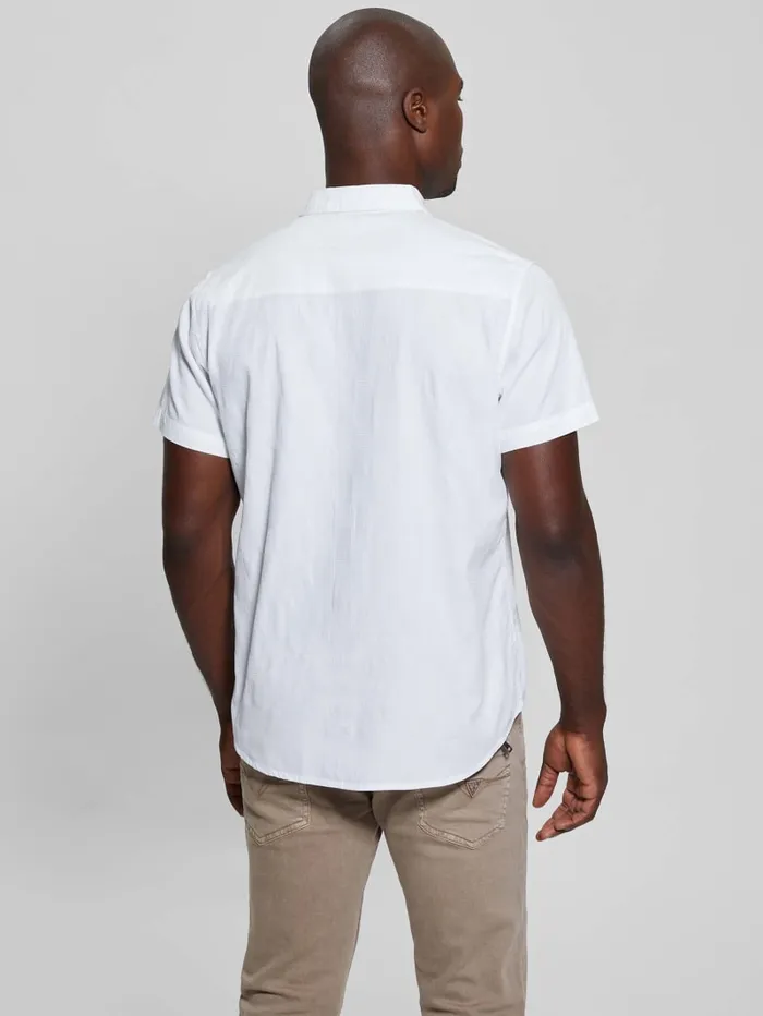GUESS Shirts Parker Dobby Shirt Blue 8211 Men