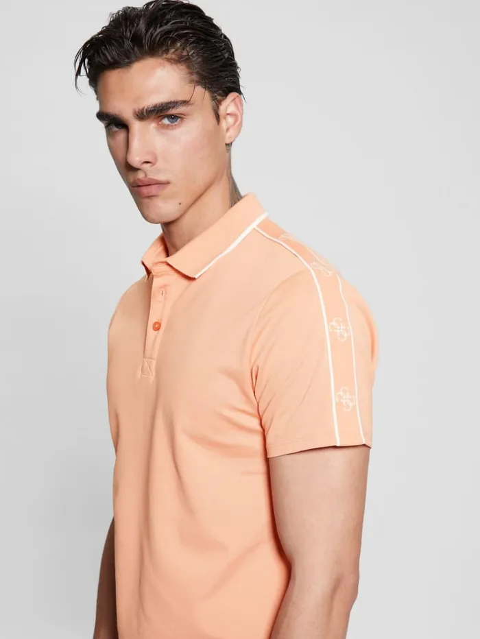 GUESS Shirts Quattro G Tape Polo Blue 8211 Men