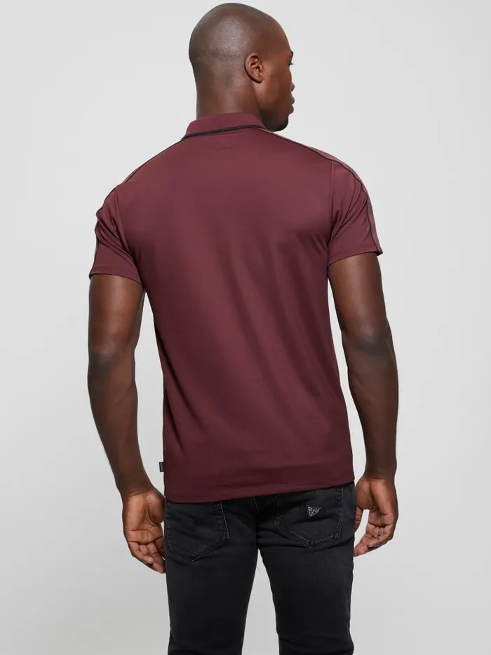 GUESS Shirts Quattro G Tape Polo Blue 8211 Men