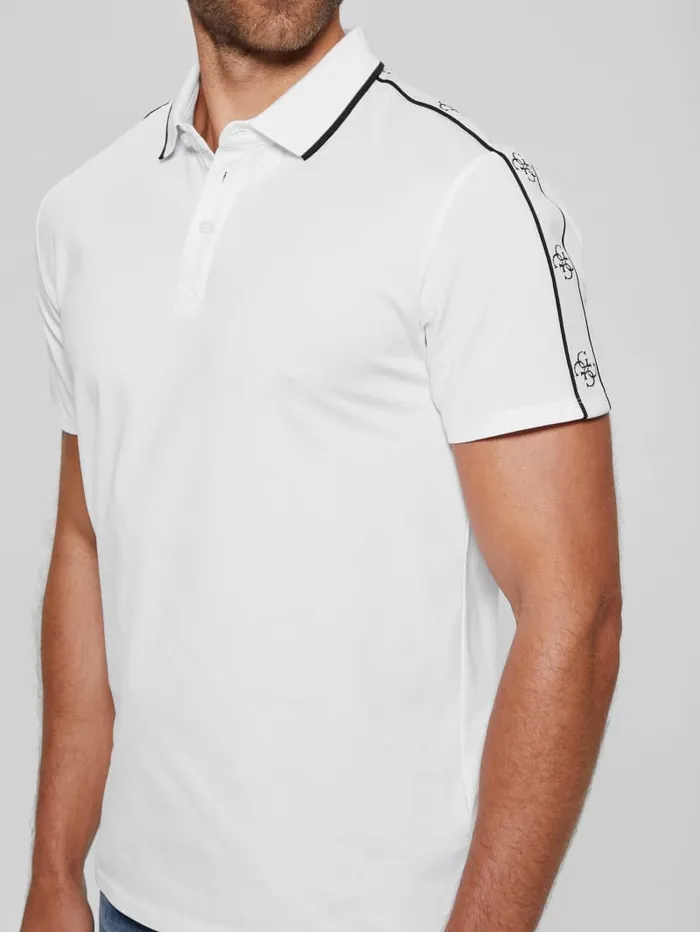 GUESS Shirts Quattro G Tape Polo Blue 8211 Men