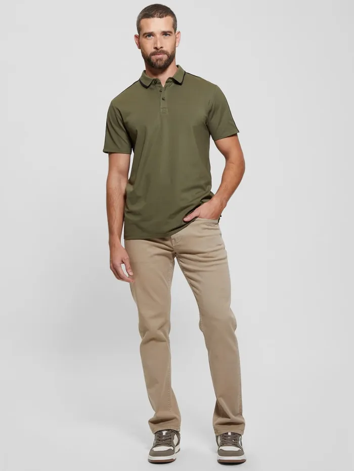 GUESS Shirts Quattro G Tape Polo Blue 8211 Men