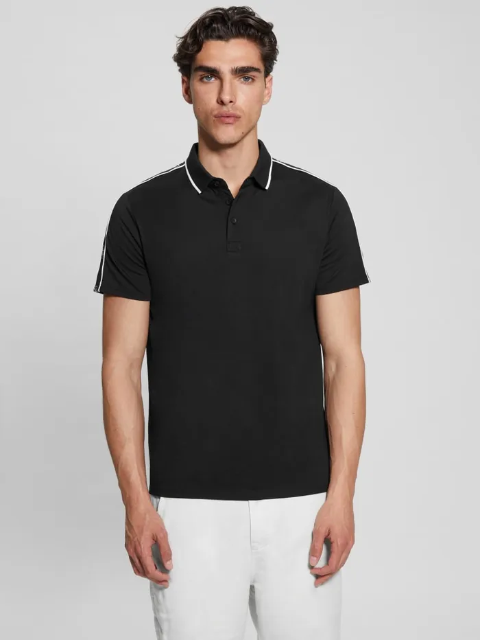 GUESS Shirts Quattro G Tape Polo Blue 8211 Men