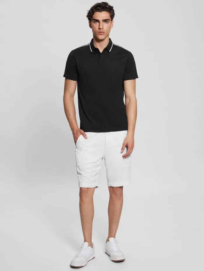 GUESS Shirts Quattro G Tape Polo Blue 8211 Men