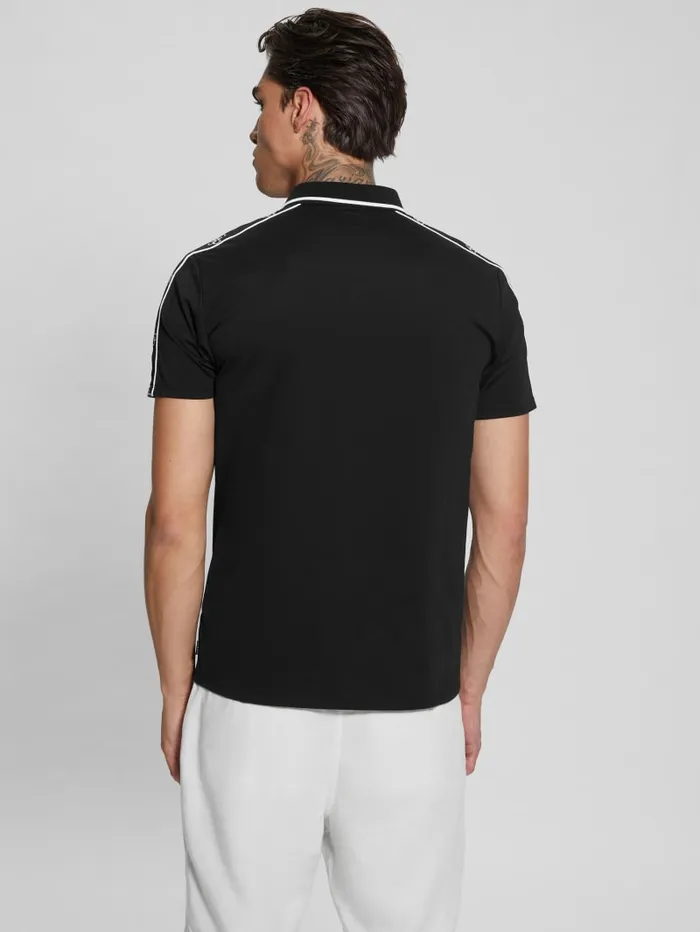 GUESS Shirts Quattro G Tape Polo Blue 8211 Men