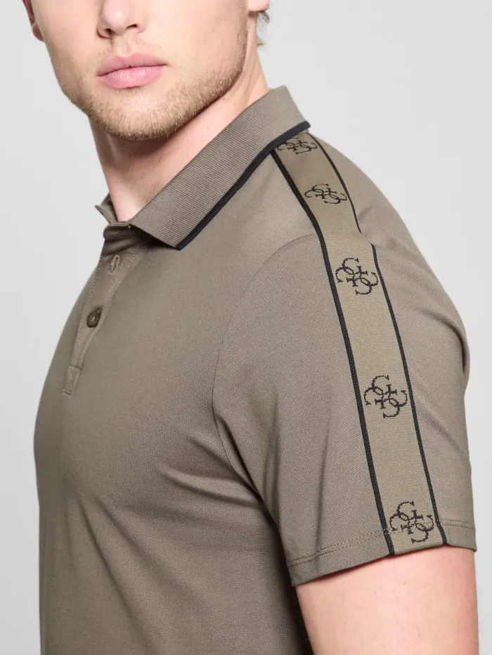 GUESS Shirts Quattro G Tape Polo Blue 8211 Men