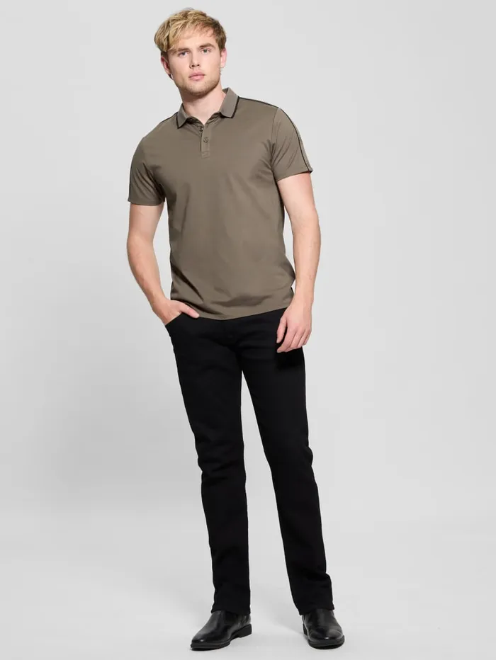 GUESS Shirts Quattro G Tape Polo Blue 8211 Men