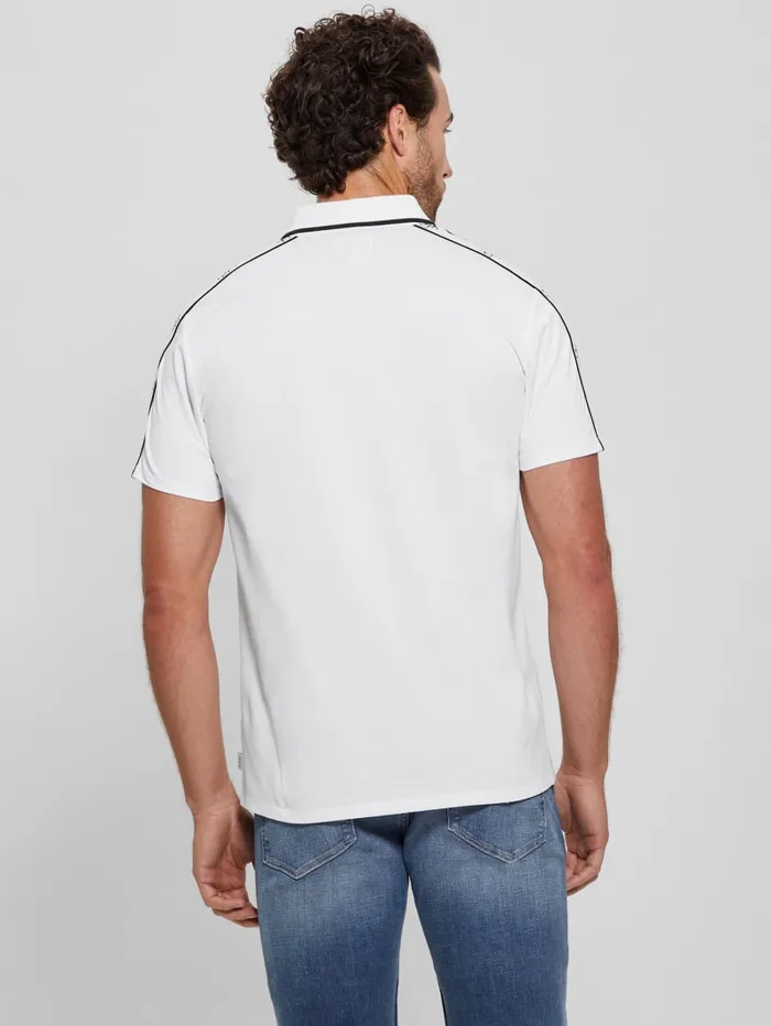 GUESS Shirts Quattro G Tape Polo Blue 8211 Men