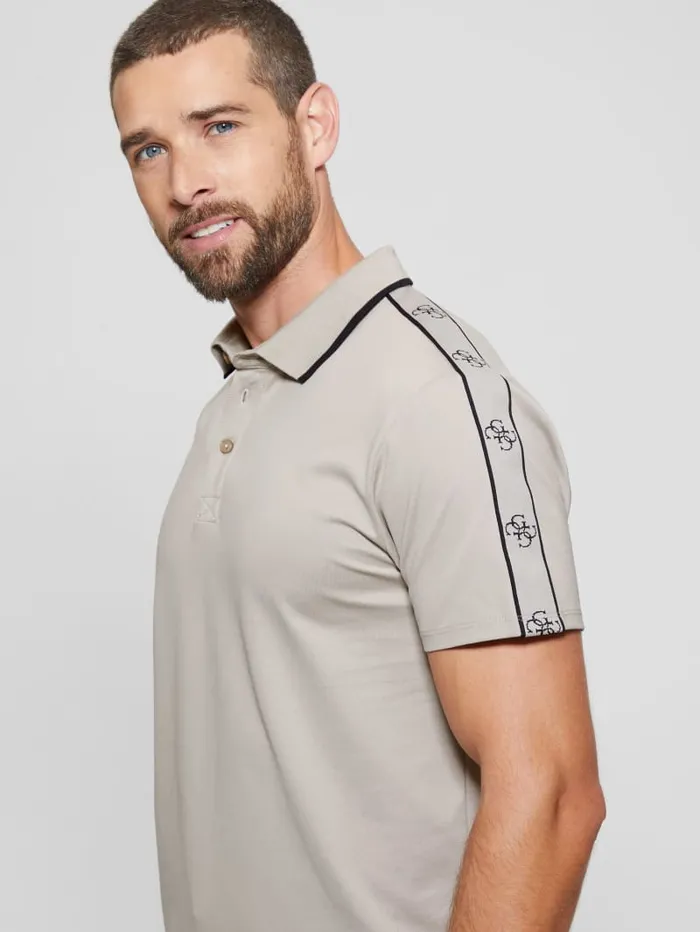 GUESS Shirts Quattro G Tape Polo Blue 8211 Men
