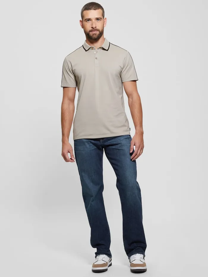 GUESS Shirts Quattro G Tape Polo Blue 8211 Men