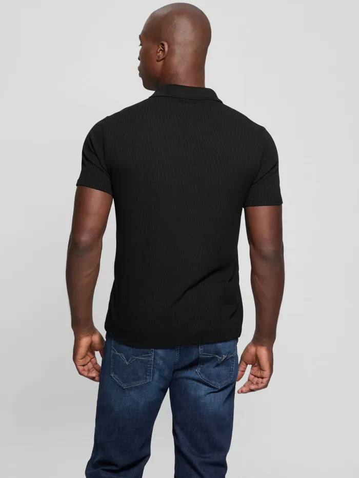 GUESS Shirts Ryker Rib Knit Polo White 8211 Men