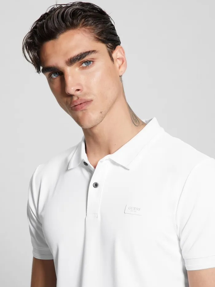 GUESS Shirts TechStretch Polo White 8211 Men