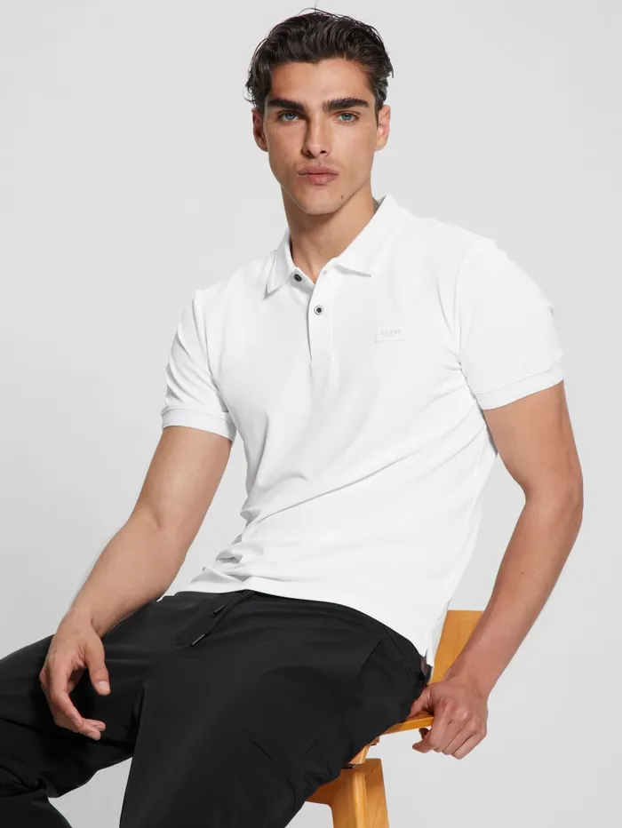 GUESS Shirts TechStretch Polo White 8211 Men
