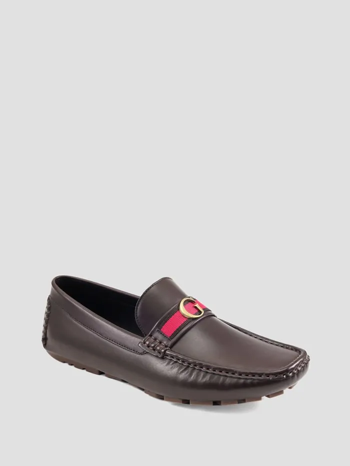 GUESS Shoes Aurolo G Logo Driving Loafers Brown 8211 Men