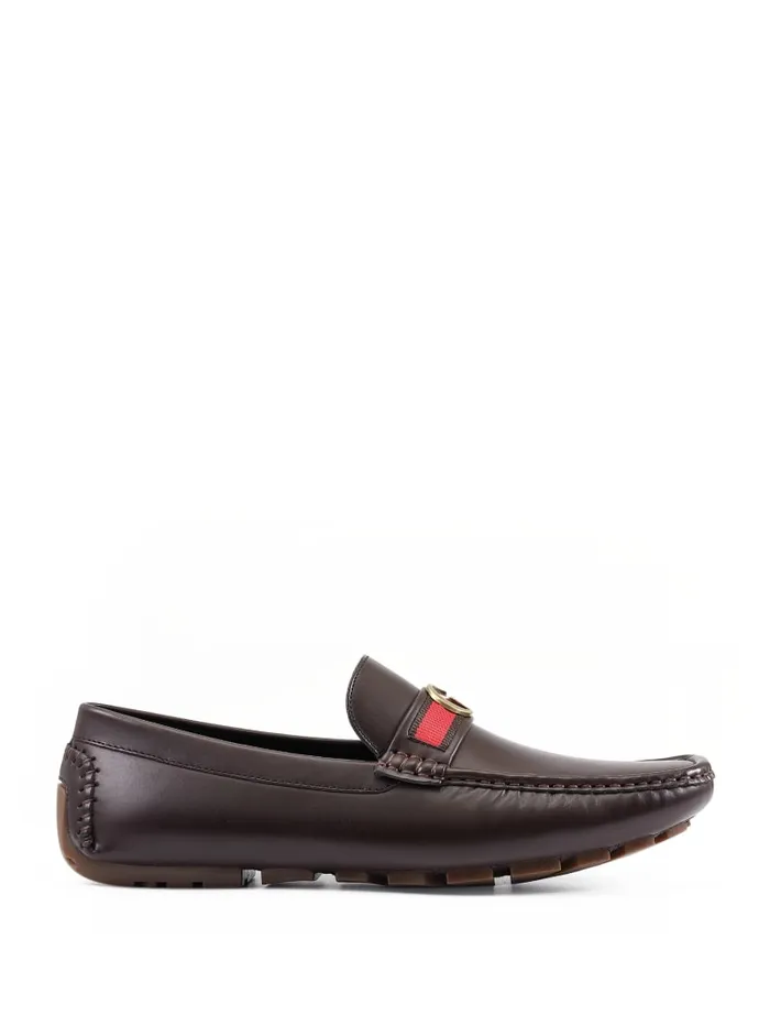 GUESS Shoes Aurolo G Logo Driving Loafers Brown 8211 Men