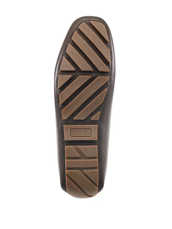 GUESS Shoes Aurolo G Logo Driving Loafers Brown 8211 Men