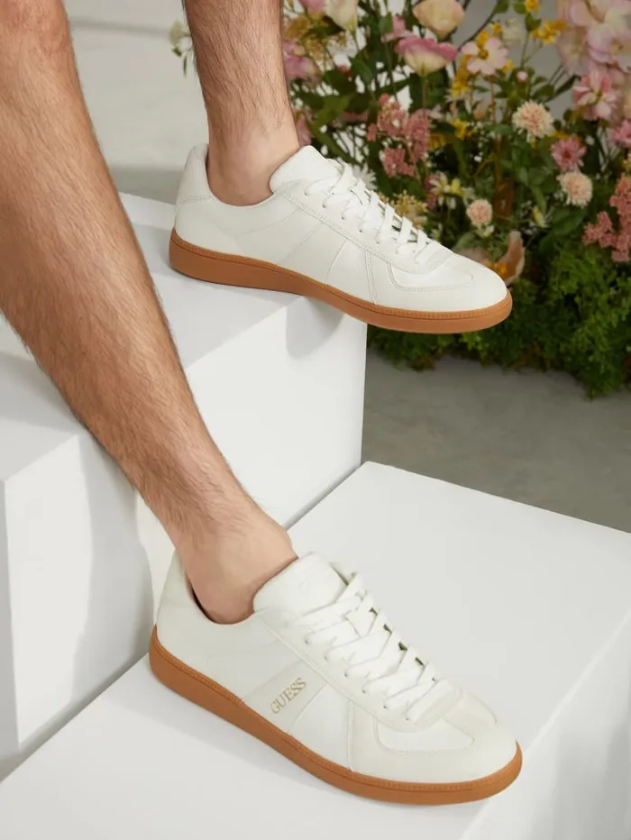 GUESS Shoes Bishan FauxLeather Sneakers Black 8211 Men