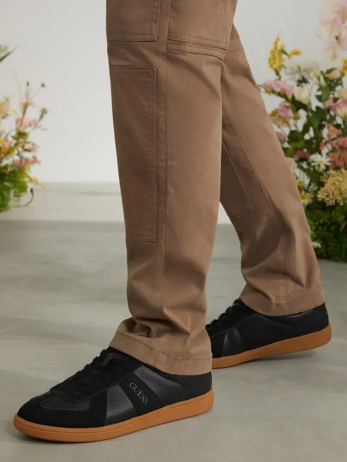 GUESS Shoes Bishan FauxLeather Sneakers Black 8211 Men