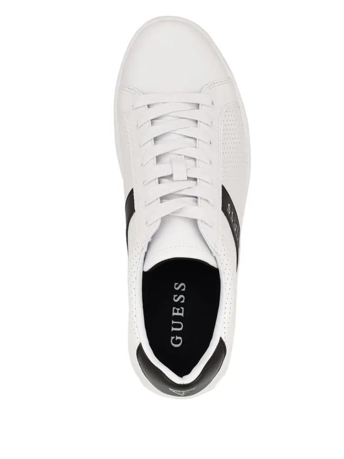 GUESS Shoes Bixly Signature Stripe LowTop Sneaker White 8211 Men