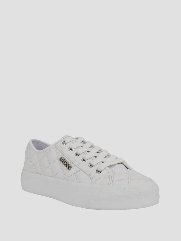 GUESS Shoes Jelexa Quilted Sneakers White 8211 Women