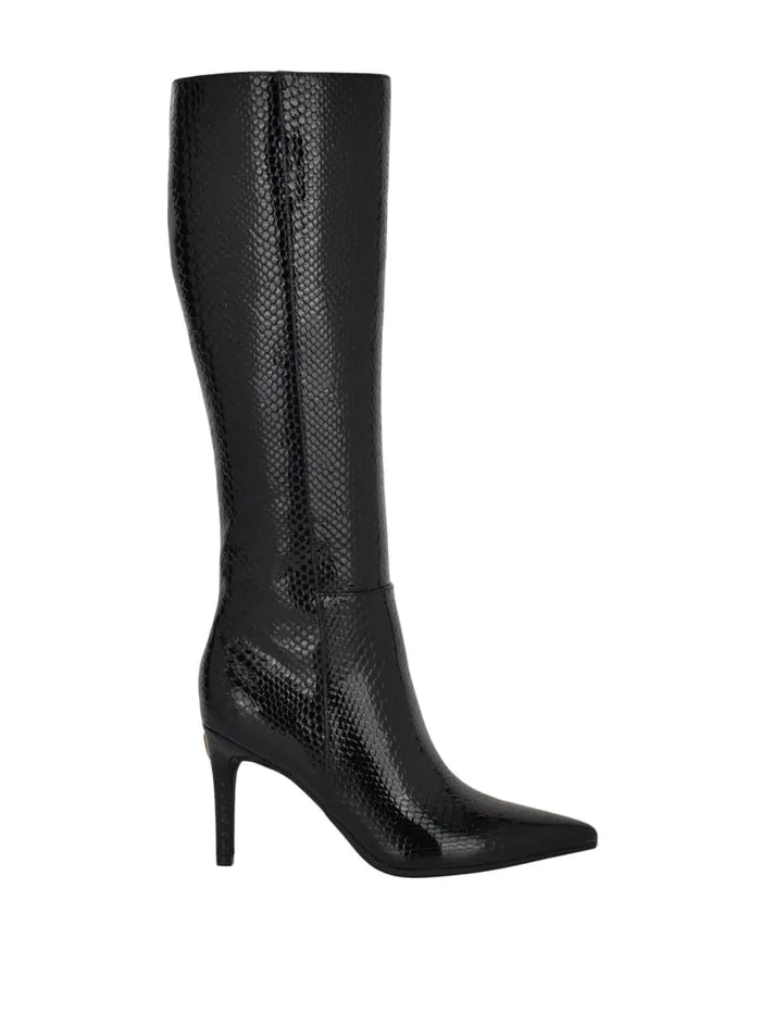 GUESS Shoes Richee Snakeskin Boots Red 8211 Women