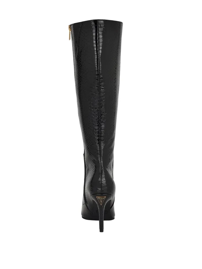 GUESS Shoes Richee Snakeskin Boots Red 8211 Women