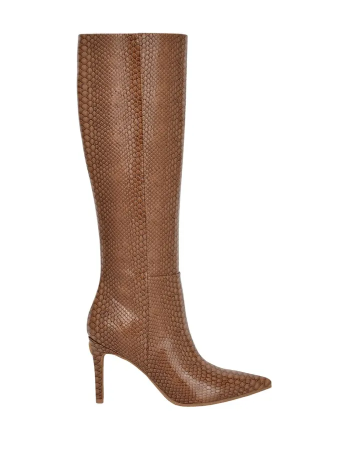 GUESS Shoes Richee Snakeskin Boots Red 8211 Women