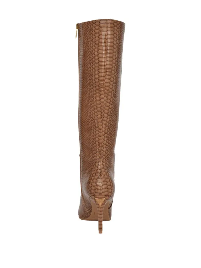 GUESS Shoes Richee Snakeskin Boots Red 8211 Women