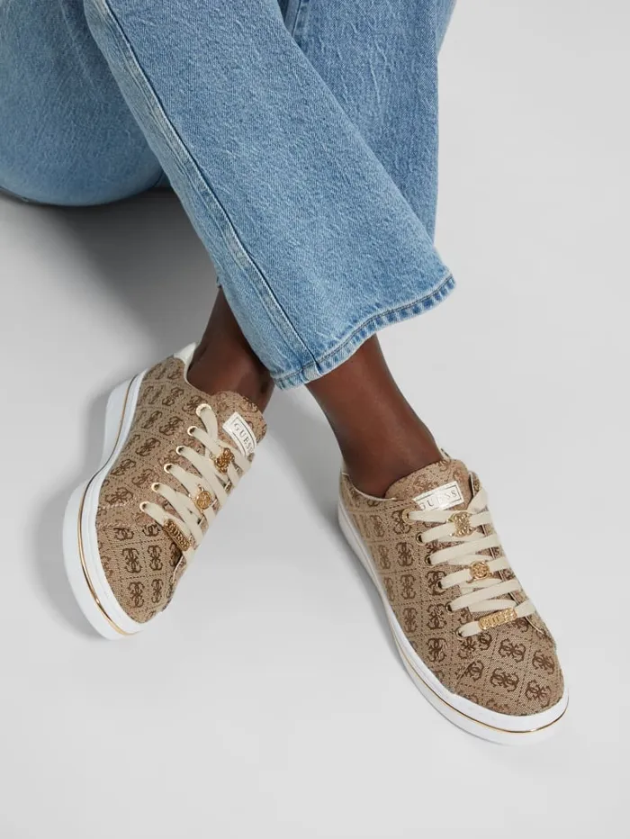 GUESS Shoes Stasey Quattro G LowTop Sneakers Brown 8211 Women