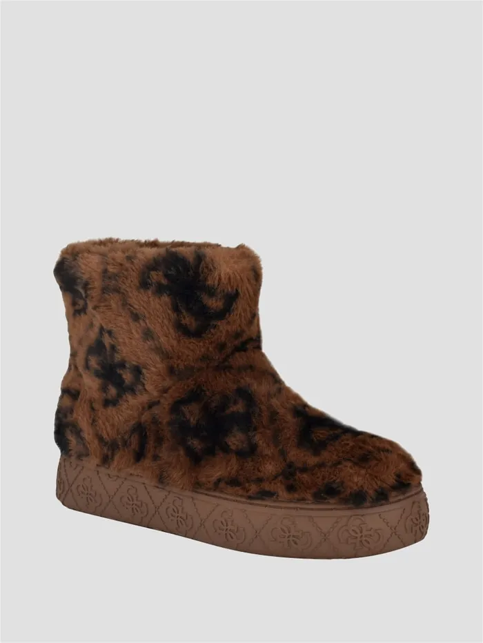 GUESS Shoes United Quattro G FauxFur Booties Brown 8211 Women
