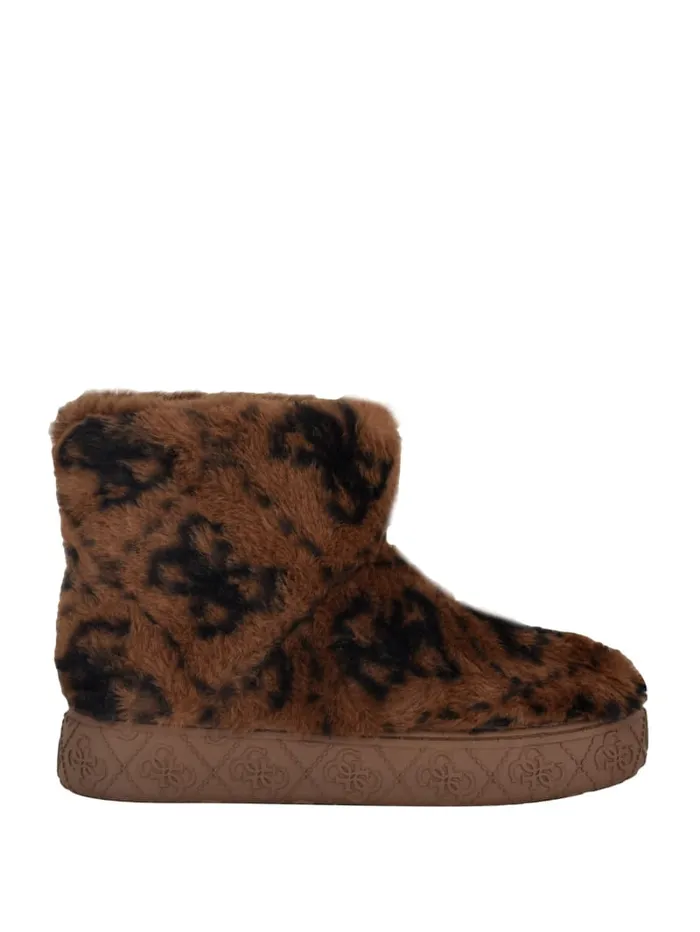 GUESS Shoes United Quattro G FauxFur Booties Brown 8211 Women
