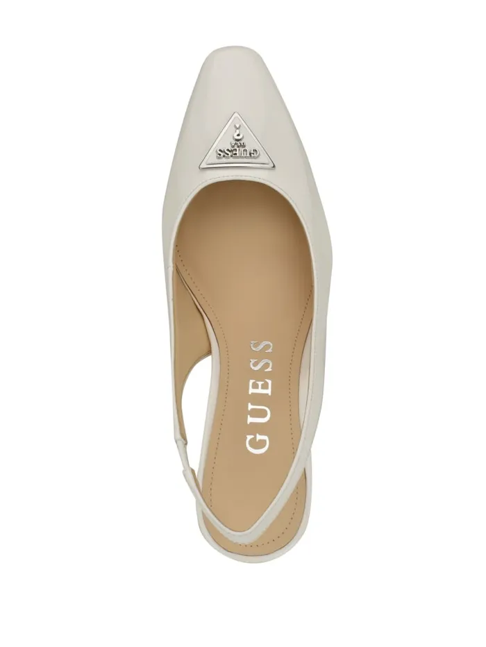 GUESS Shoes Valinda Metallic Slingback Block Heels Gold 8211 Women